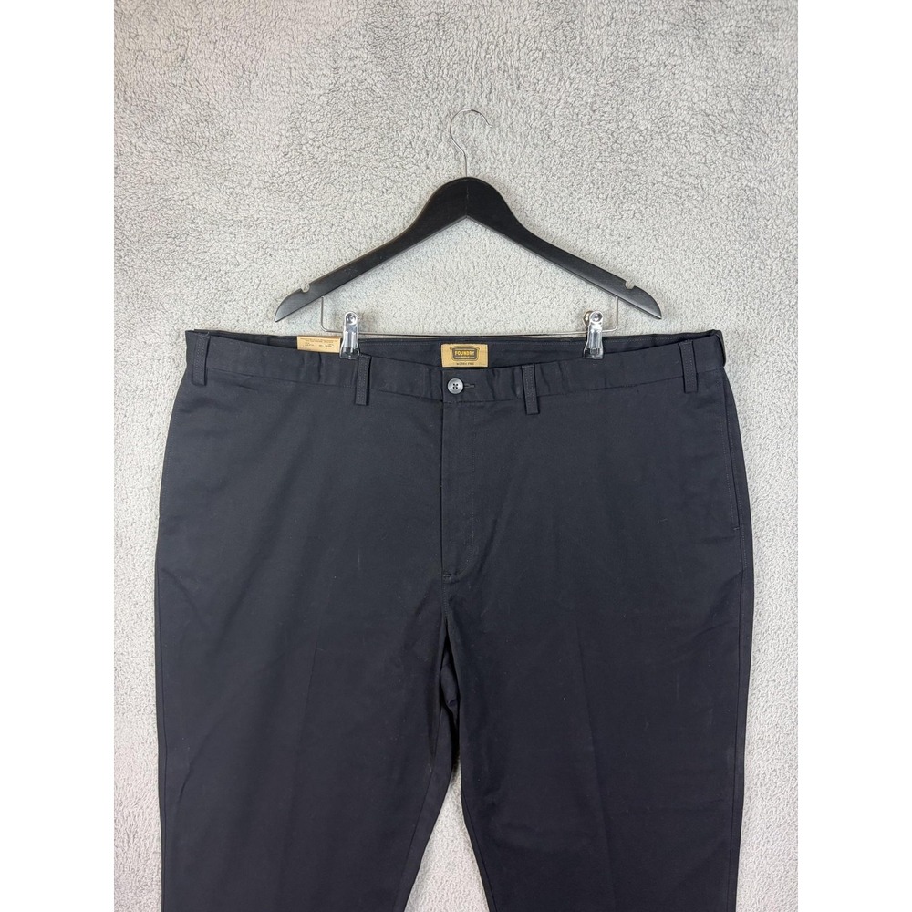The Foundry Big & Tall Supply Pants Mens 48x31 Black Dress Stretch Wrinkle Free